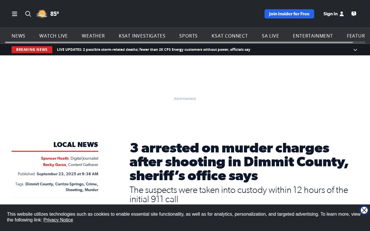 Dimmit County arrest news record source at KSAT